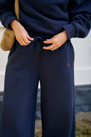 CERES LIFE Ivy Wide Leg Trackpant - Heritage Navy PANTS - Zabecca Living