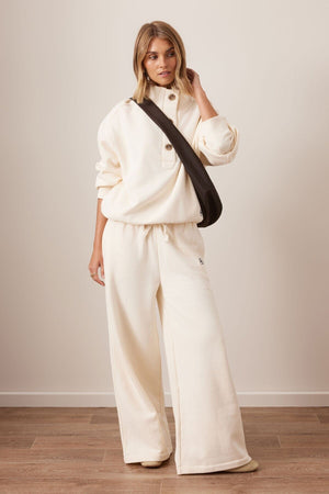 CERES LIFE Ivy Wide Leg Trackpant - Marshmallow PANTS - Zabecca Living
