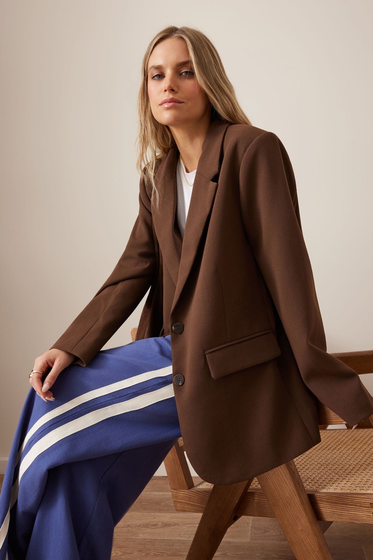 CERES LIFE Joni Blazer - Chocolate Jacket - Zabecca Living