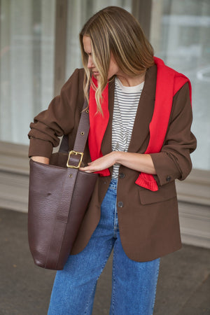 CERES LIFE Joni Blazer - Chocolate Jacket - Zabecca Living