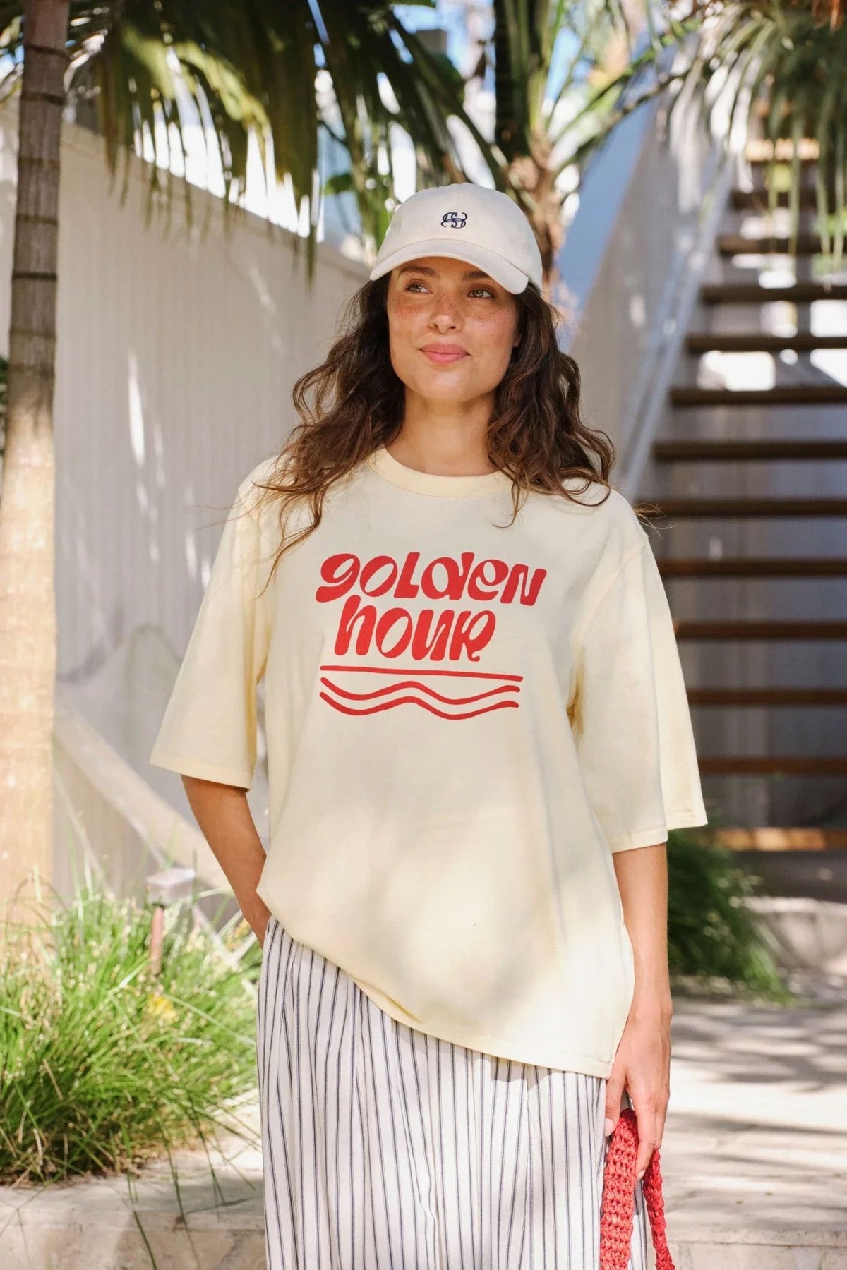 CERES LIFE Luna Oversized Tee - Butter Golden Hour Tee - Zabecca Living