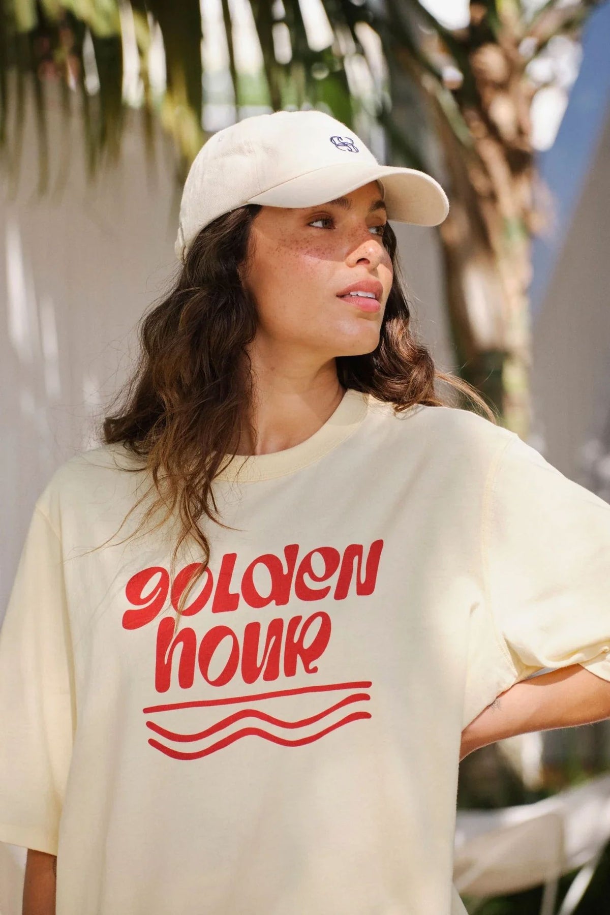 CERES LIFE Luna Oversized Tee - Butter Golden Hour Tee - Zabecca Living