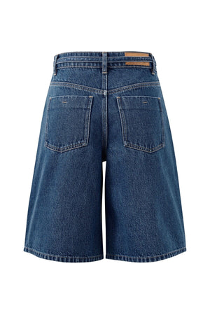 CERES LIFE Olive Belted Denim Short - Fresh Indigo SHORTS - Zabecca Living