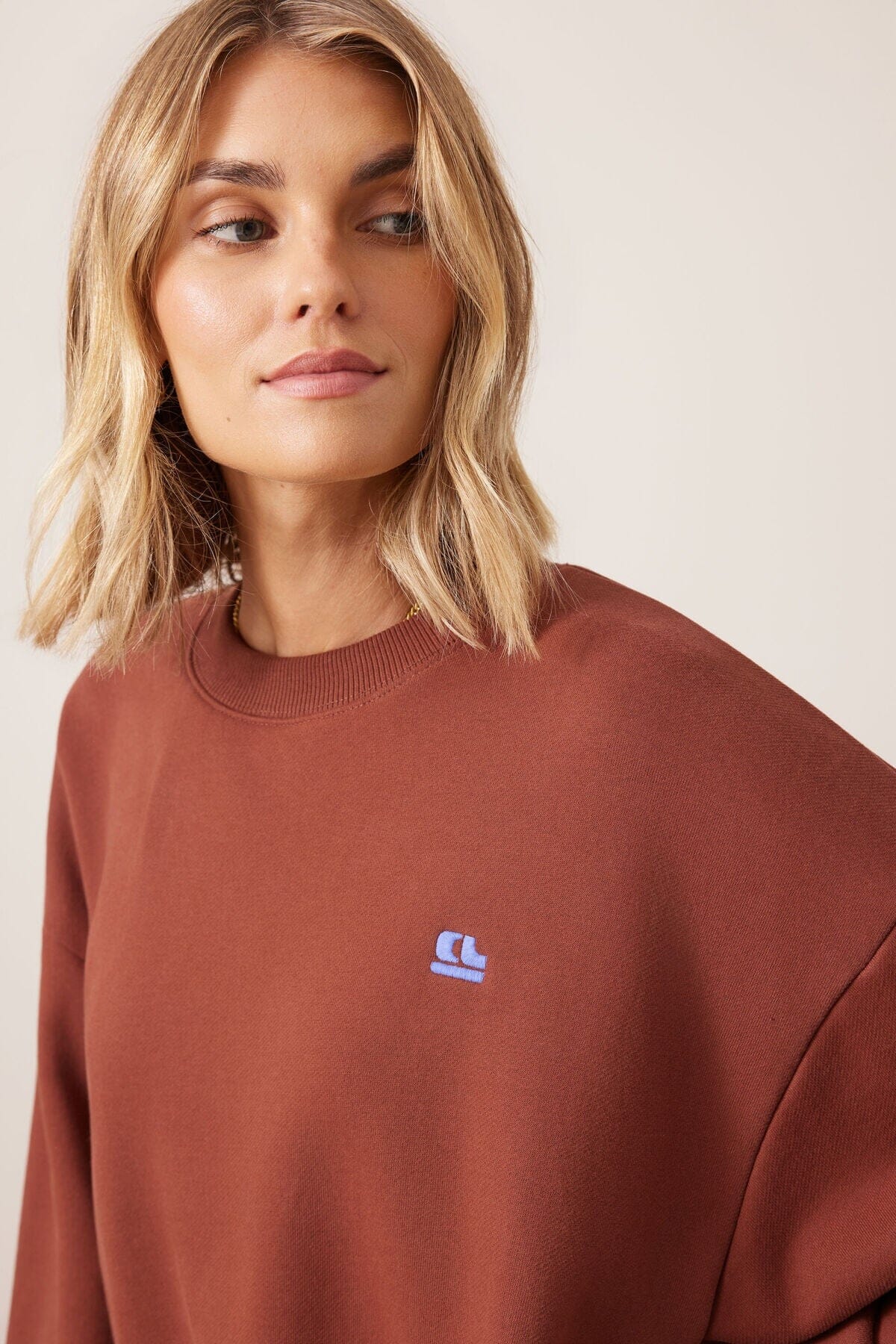 CERES LIFE Quinn Slouchy Crew - Burnt Toffee Jumpers + Knitwear - Zabecca Living