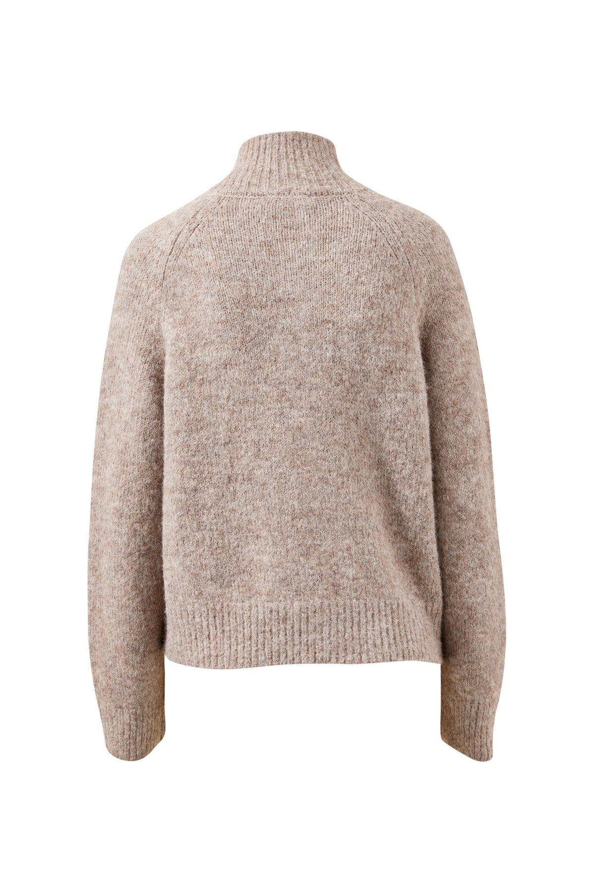 CERES LIFE Riley Funnel Neck Tab Cardi - Oat Marle Jumpers + Knitwear - Zabecca Living
