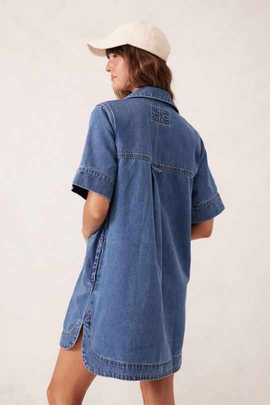 CERES LIFE Sammy Relaxed Shirt Dress - Fresh Indigo Dress - Zabecca Living