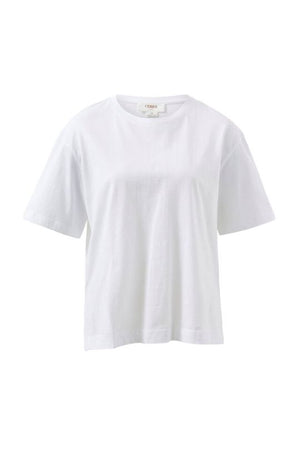 CERES LIFE Stevie Slouchy Split Hem Tee - White Tee - Zabecca Living