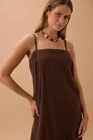 CERES LIFE Sunday Maxi Dress - Chocolate Dress - Zabecca Living