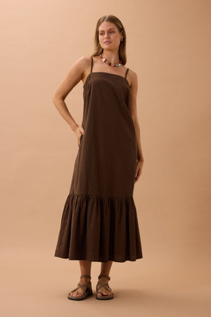 CERES LIFE Sunday Maxi Dress - Chocolate Dress - Zabecca Living