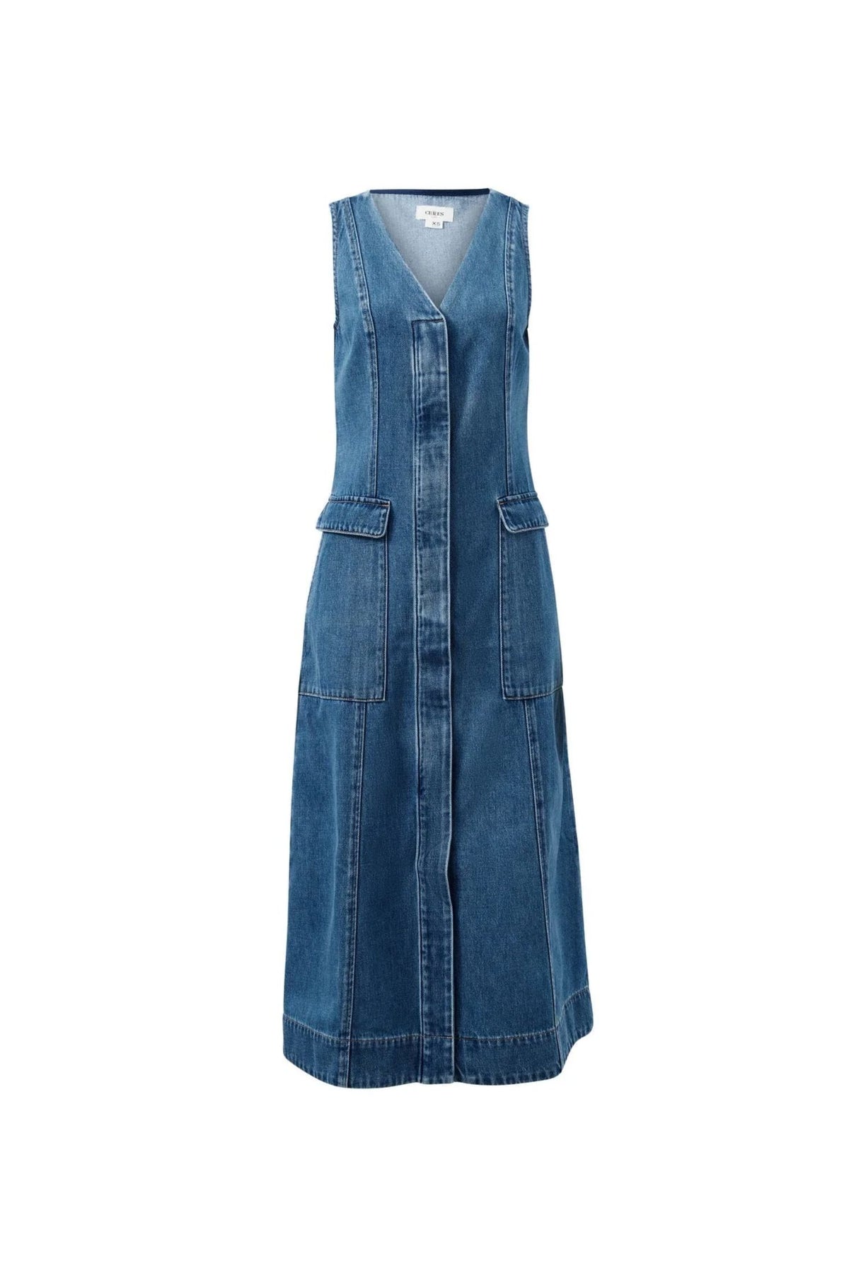 CERES LIFE Taylor Denim Midi Dress - Fresh Indigo Dress - Zabecca Living
