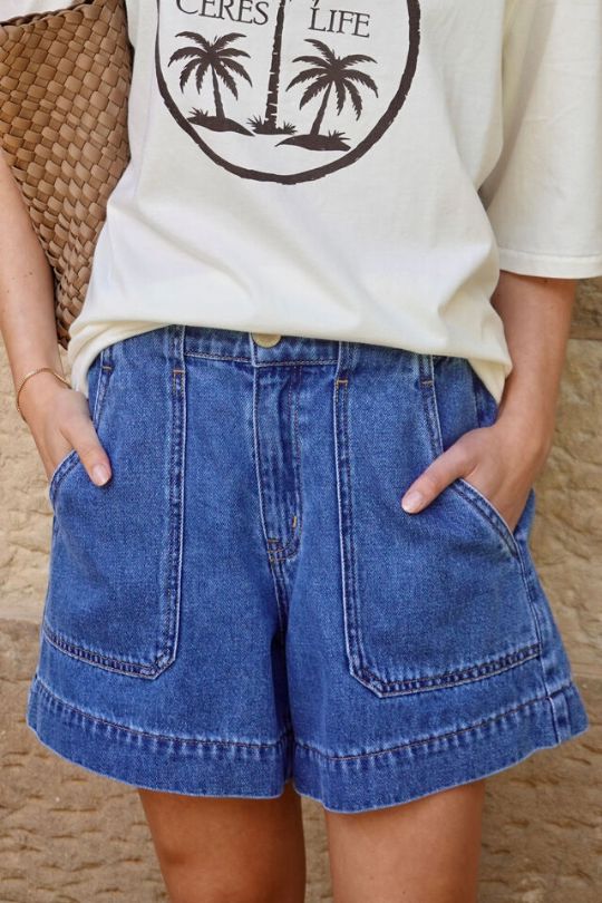 CERES LIFE Weekender Short - Fresh Indigo SHORTS - Zabecca Living