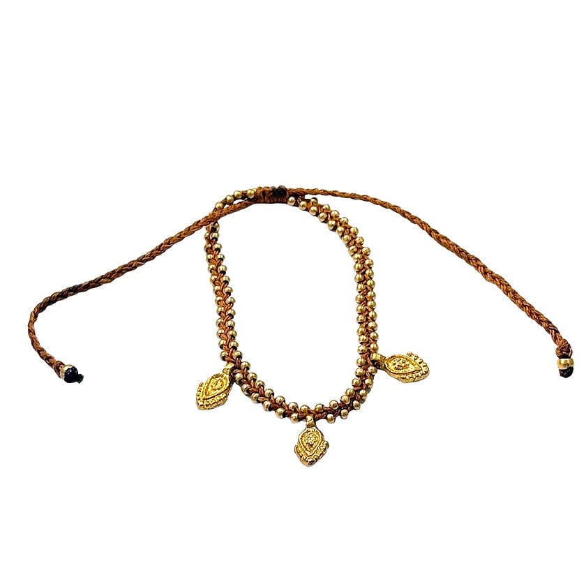 CHANDRA COLLECTIONS Bambi Terracotta Brass Anklet anklet - Zabecca Living