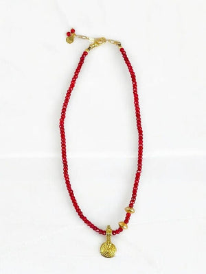 CHANDRA COLLECTIONS Farrah Red Onyx Necklace Necklace - Zabecca Living