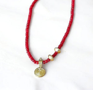 CHANDRA COLLECTIONS Farrah Red Onyx Necklace Necklace - Zabecca Living