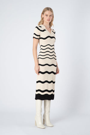 CURAAE Maia Dress - Beige / Black Dress - Zabecca Living