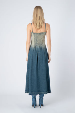 CURAAE Moroccan Dress - Gradient Blue Dress - Zabecca Living