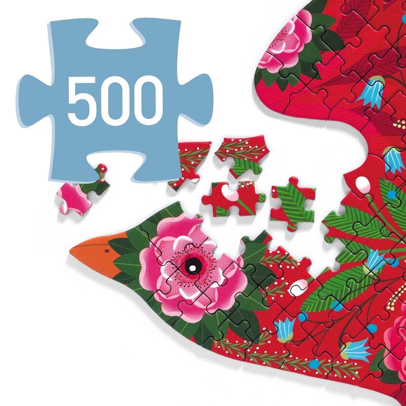 DJECO Bird Shaped 500pc Art Puzzle KIDS TOY - Zabecca Living