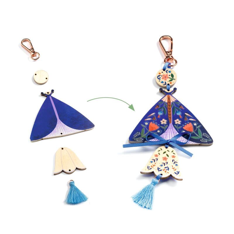 DJECO Do It Yourself Butterflies Bag Charms KIDS ART + CRAFT - Zabecca Living