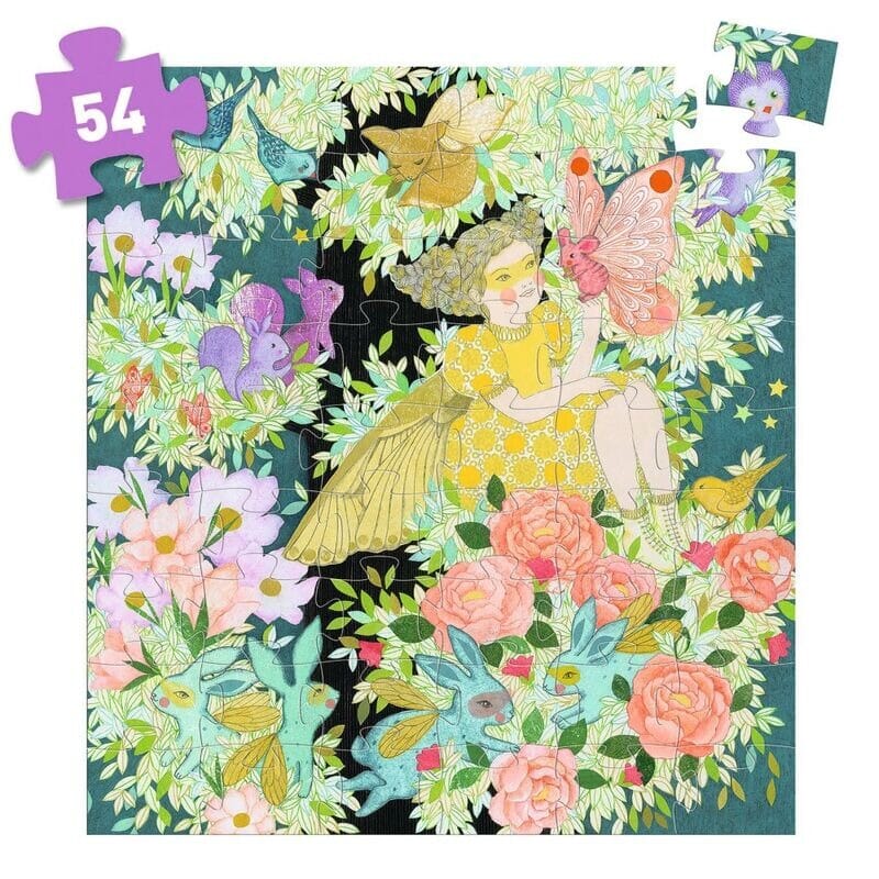 DJECO Flora's Tree 54pc Silhouette Puzzle KIDS (5+ Yrs) - Zabecca Living