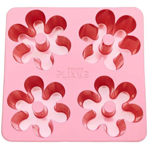 DRINK PLINKS Retro Daisy Ice Cube Tray - Pink DRINKWARE - Zabecca Living