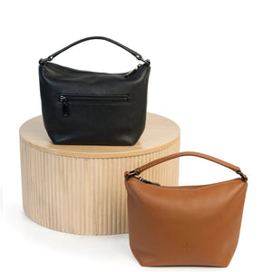 DUSKY ROBIN Addison Crossbody Bag - Pebbled Black HANDBAG - Zabecca Living