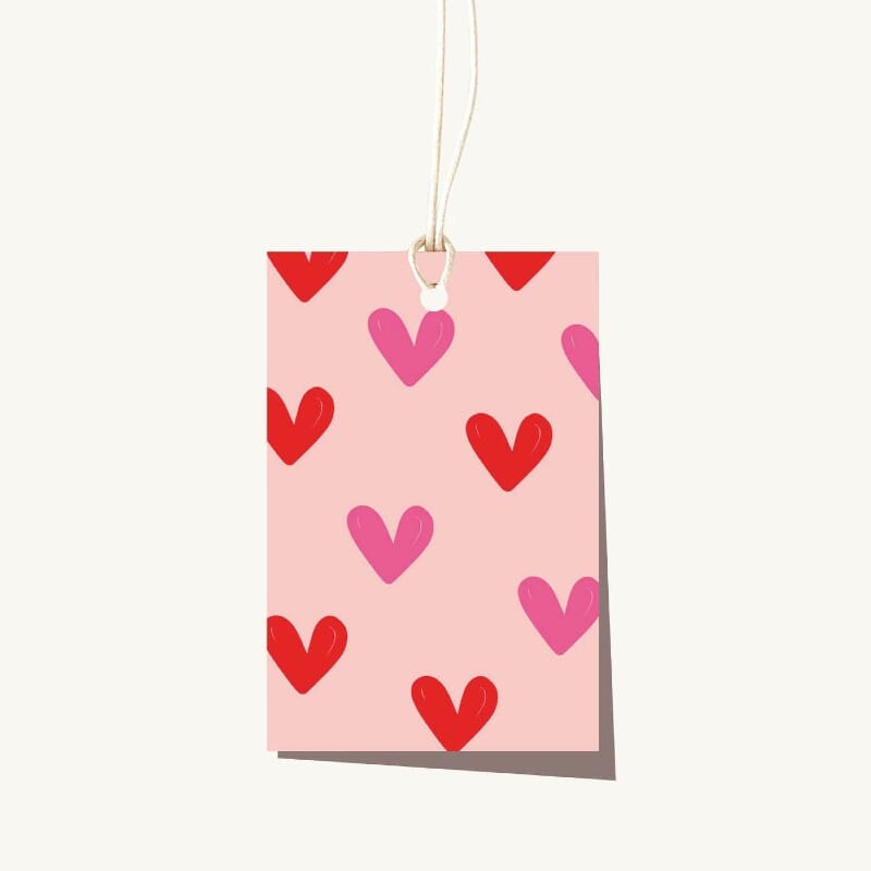 ELM PAPER Gift Tag - Hearts Gift Tag Gift Tag - Zabecca Living