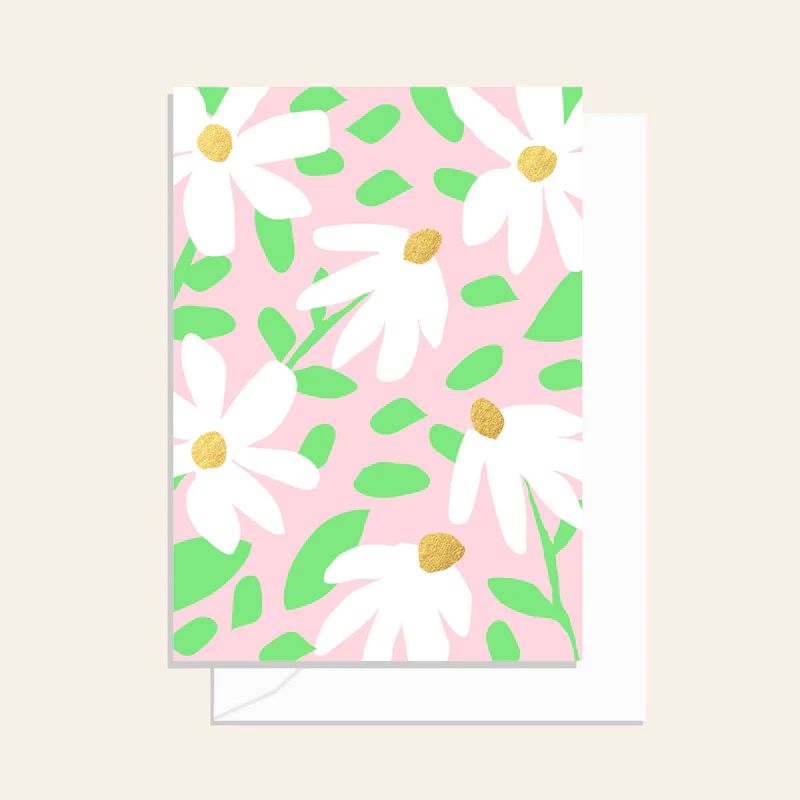 ELM PAPER Greeting Card - Daisy Pink greeting card - Zabecca Living