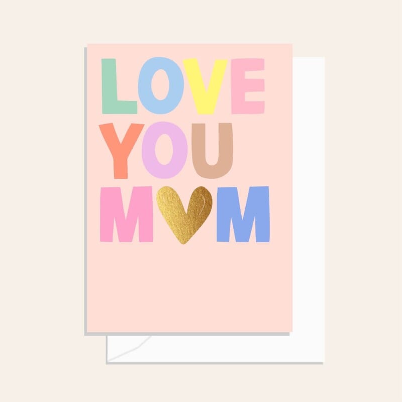 ELM PAPER Greeting Card - Love You Mum Colour Pop greeting card - Zabecca Living