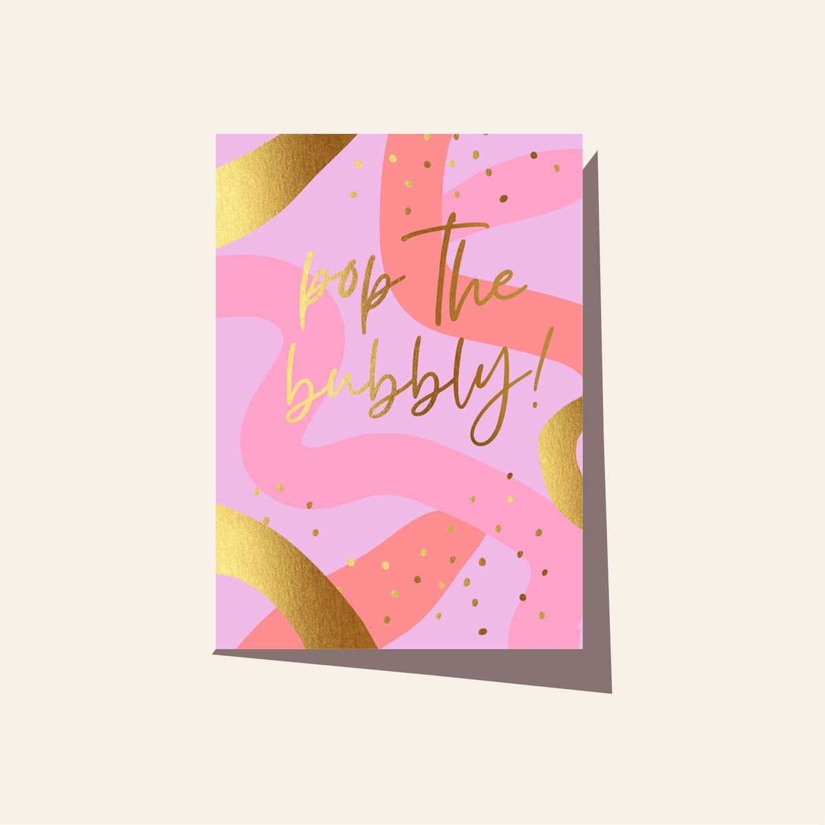 ELM PAPER Greeting Card - Pop the Bubbly Lilac greeting card - Zabecca Living