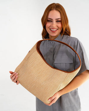ELMS + KING Arcadia Tote - Tan Weave TOTE BAG - Zabecca Living