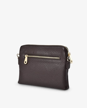 ELMS + KING Bowery Crossbody - Chocolate HANDBAG - Zabecca Living