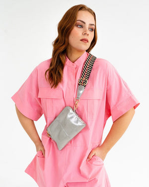 ELMS + KING Bowery Petite Wallet - Titanium Crinkle HANDBAG - Zabecca Living