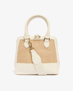 ELMS + KING Fairfax Top Grip - Natural Weave HANDBAG - Zabecca Living