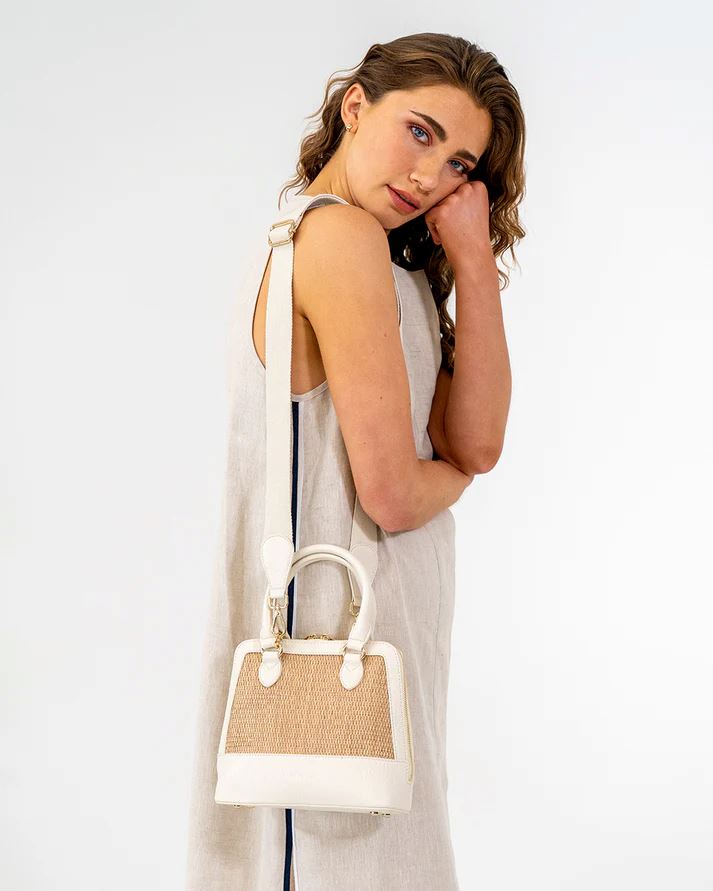 ELMS + KING Fairfax Top Grip - Natural Weave HANDBAG - Zabecca Living