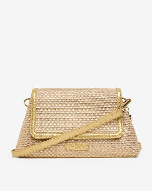 ELMS + KING Lugano Crossbody - Gold Weave HANDBAG - Zabecca Living