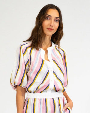 ELMS + KING Miami Top - Catalina Stripe Shirts & Blouses - Zabecca Living