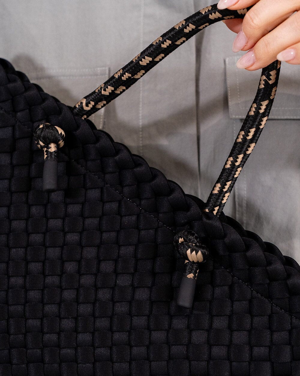 ELMS + KING Michigan Tote - Black Neo Plait TOTE BAG - Zabecca Living