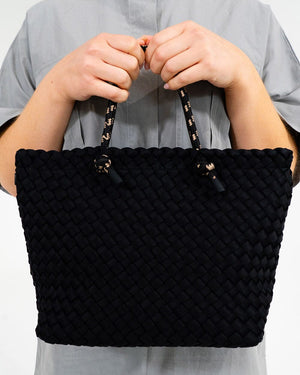 ELMS + KING Michigan Tote - Black Neo Plait TOTE BAG - Zabecca Living
