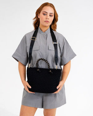 ELMS + KING Michigan Tote - Black Neo Plait TOTE BAG - Zabecca Living