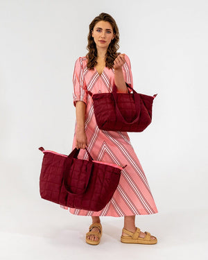 ELMS + KING Mini Spencer - Burgundy TOTE BAG - Zabecca Living