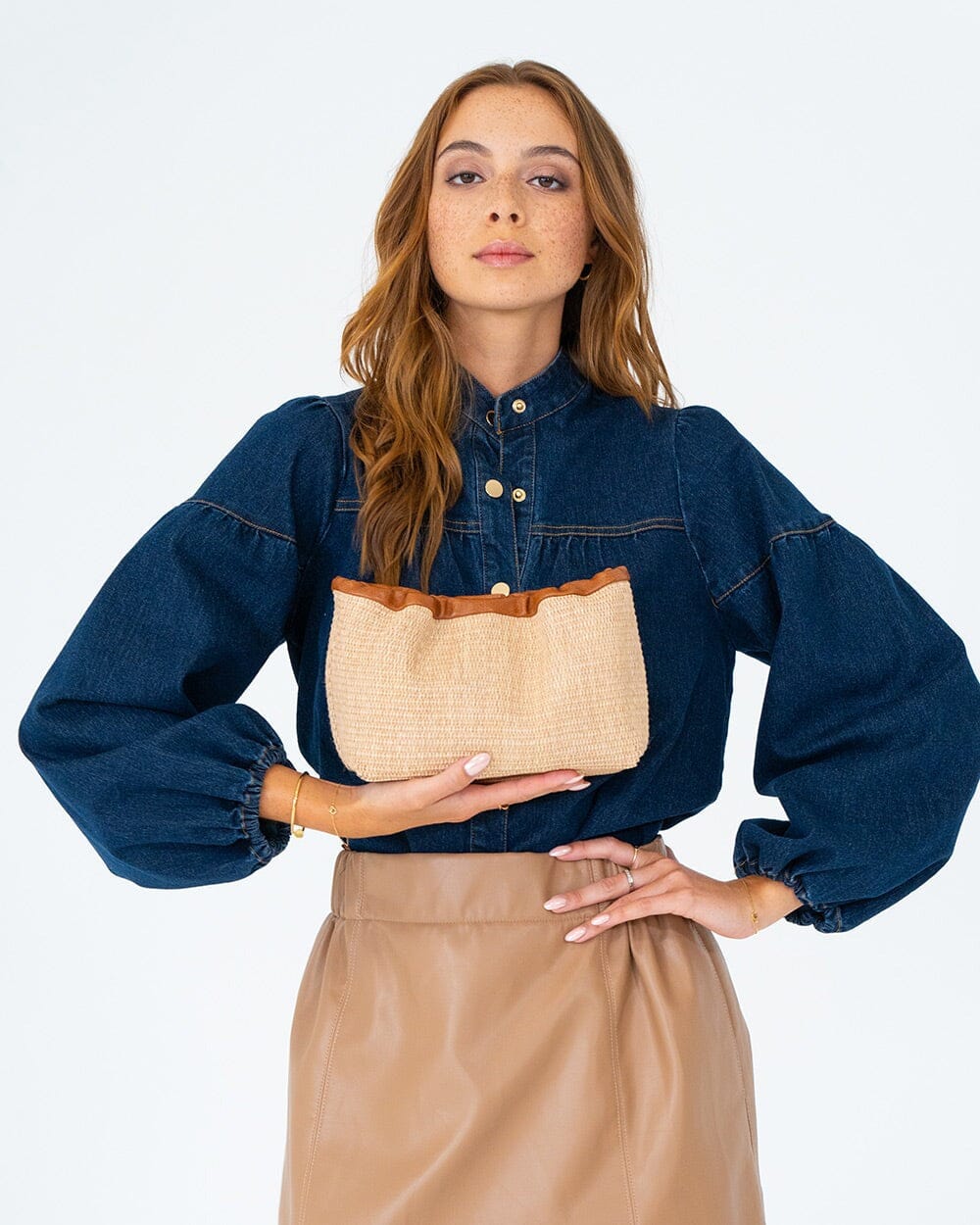 ELMS + KING Monty Bag - Tan Weave HANDBAG - Zabecca Living