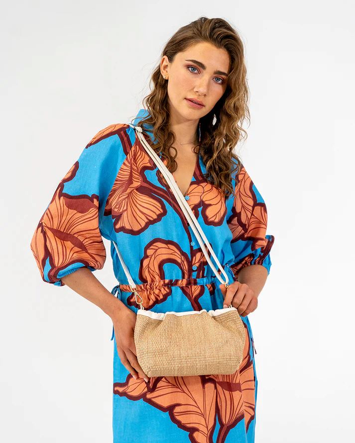 ELMS + KING Monty Crossbody Bag - Natural Weave HANDBAG - Zabecca Living