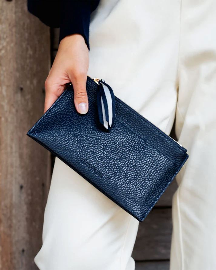 ELMS + KING New York Coin Purse - French Navy Purse - Zabecca Living
