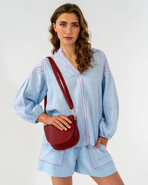 ELMS + KING Salerno Petite Handbag - Burgundy HANDBAG - Zabecca Living