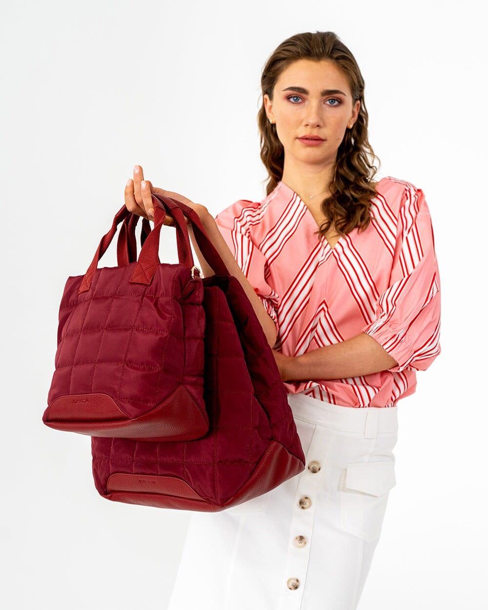 ELMS + KING Santa Monica - Burgundy TOTE BAG - Zabecca Living