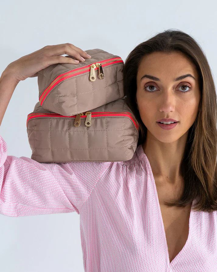 ELMS + KING Washbag - Taupe COSMETIC BAG - Zabecca Living