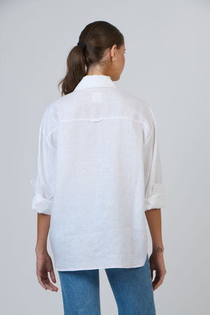 ENVELOPPE Linen Boyfriend Shirt - Lys Shirts & Blouses - Zabecca Living