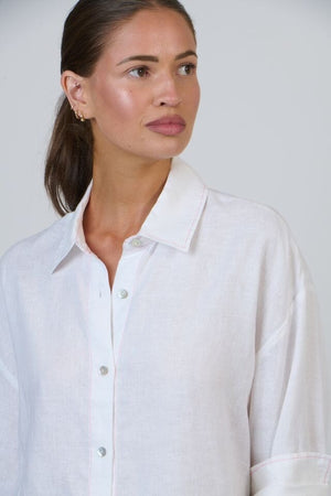 ENVELOPPE Linen Boyfriend Shirt - Lys Shirts & Blouses - Zabecca Living