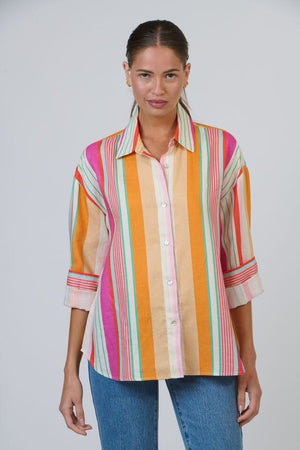 ENVELOPPE Linen Boyfriend Shirt - Provence Shirts & Blouses - Zabecca Living