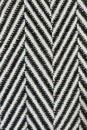 ESMAEE Celine Coat - Black / White Chevron Coat - Zabecca Living